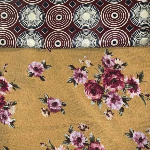 KINdom Shirt Dress‎ w/Handwoven, Gold/Marroon - Picture 7 of 15